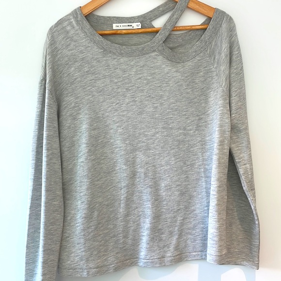 Rag & Bone Open Shoulder Stylish Top Sz Small - Picture 1 of 7